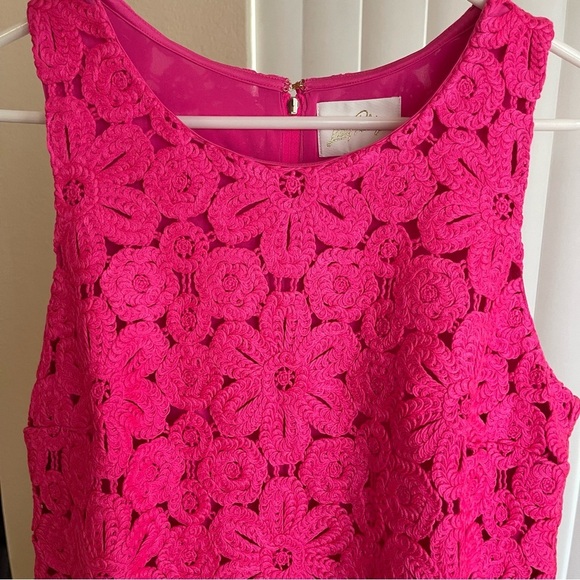 Lilly Pulitzer Marquette Crochet Shift Dress Size M - Picture 4 of 15